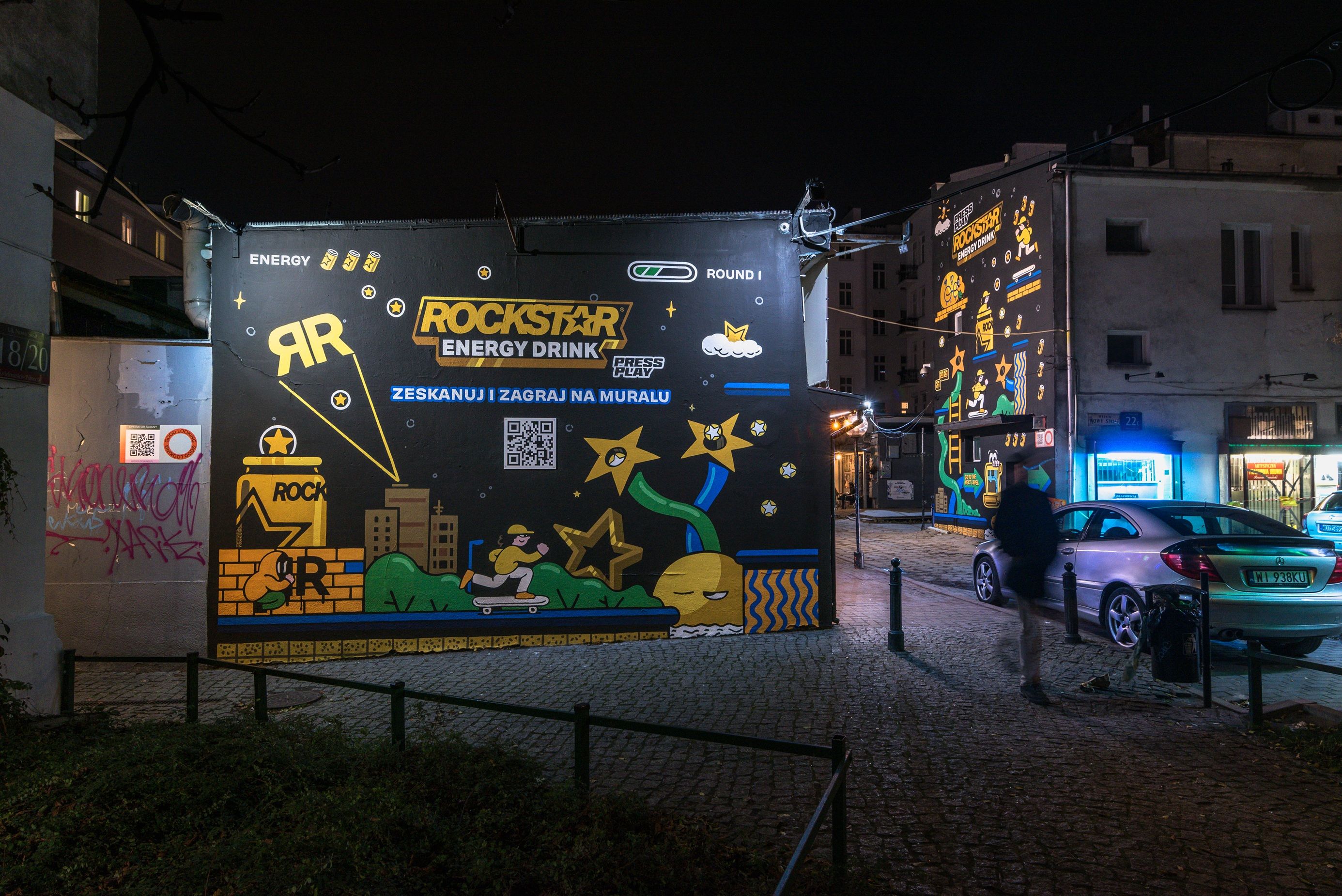 Good Looking namalowało mural w Warszawie na Pawilonach dla Rockstara