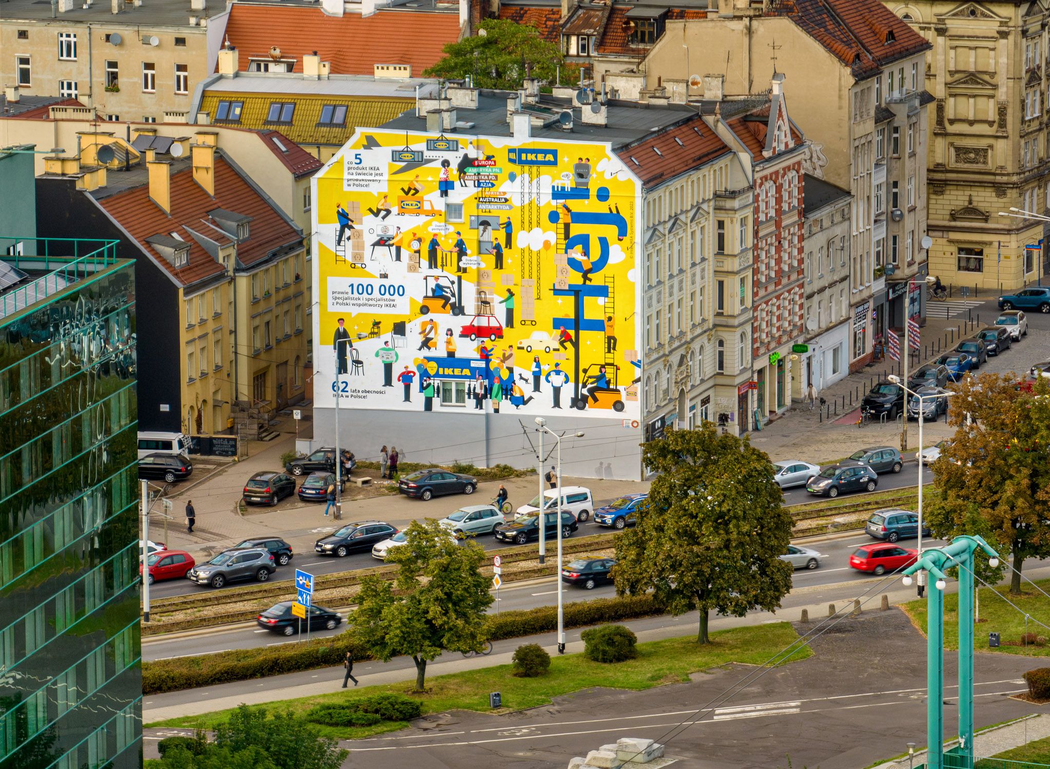 good looking mural ikea wroclaw