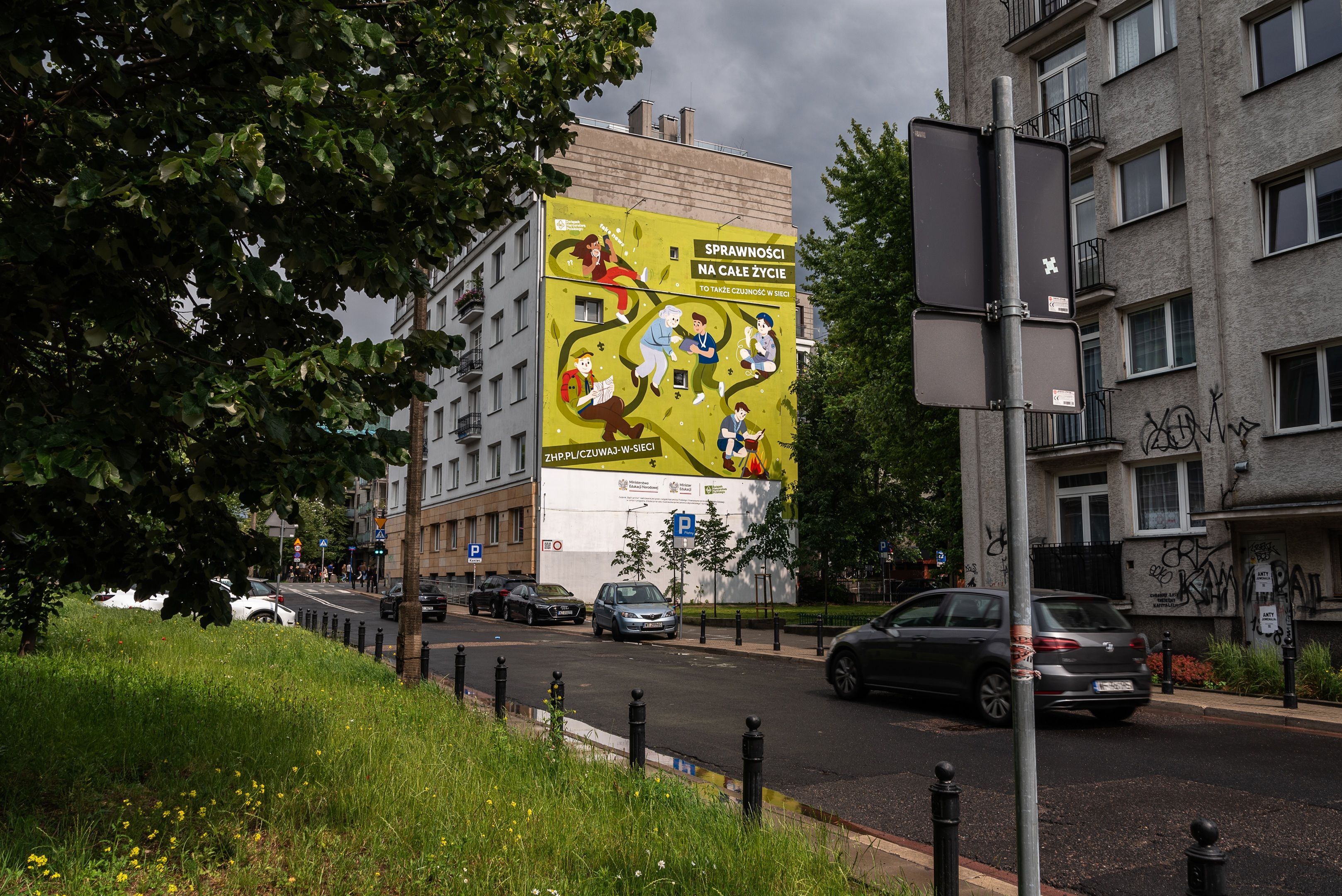 Good Looking namalowało mural w Warszawie przy ulicy Dobrej 53, zhp