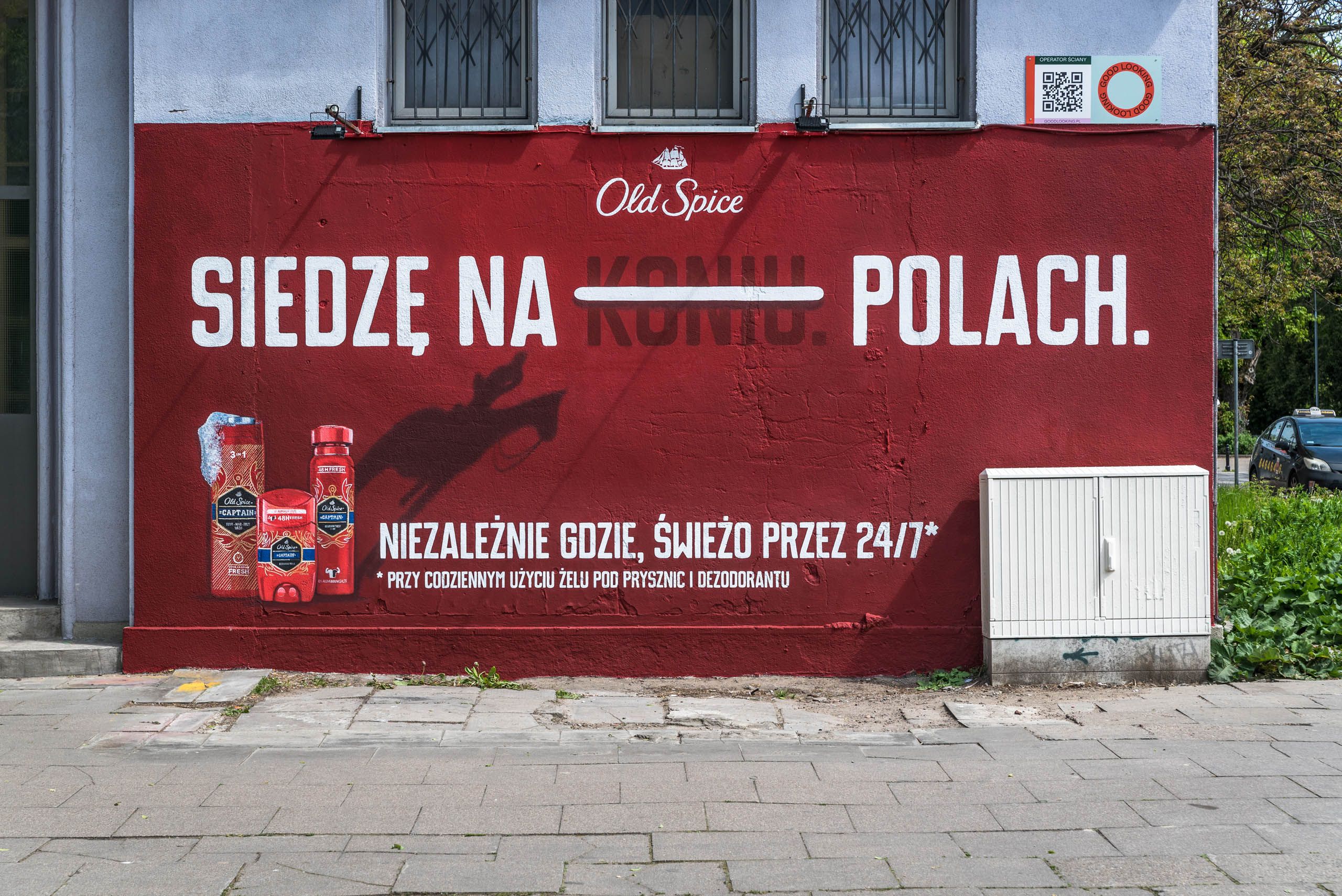mural przedstawiający reklamę Old Spice
