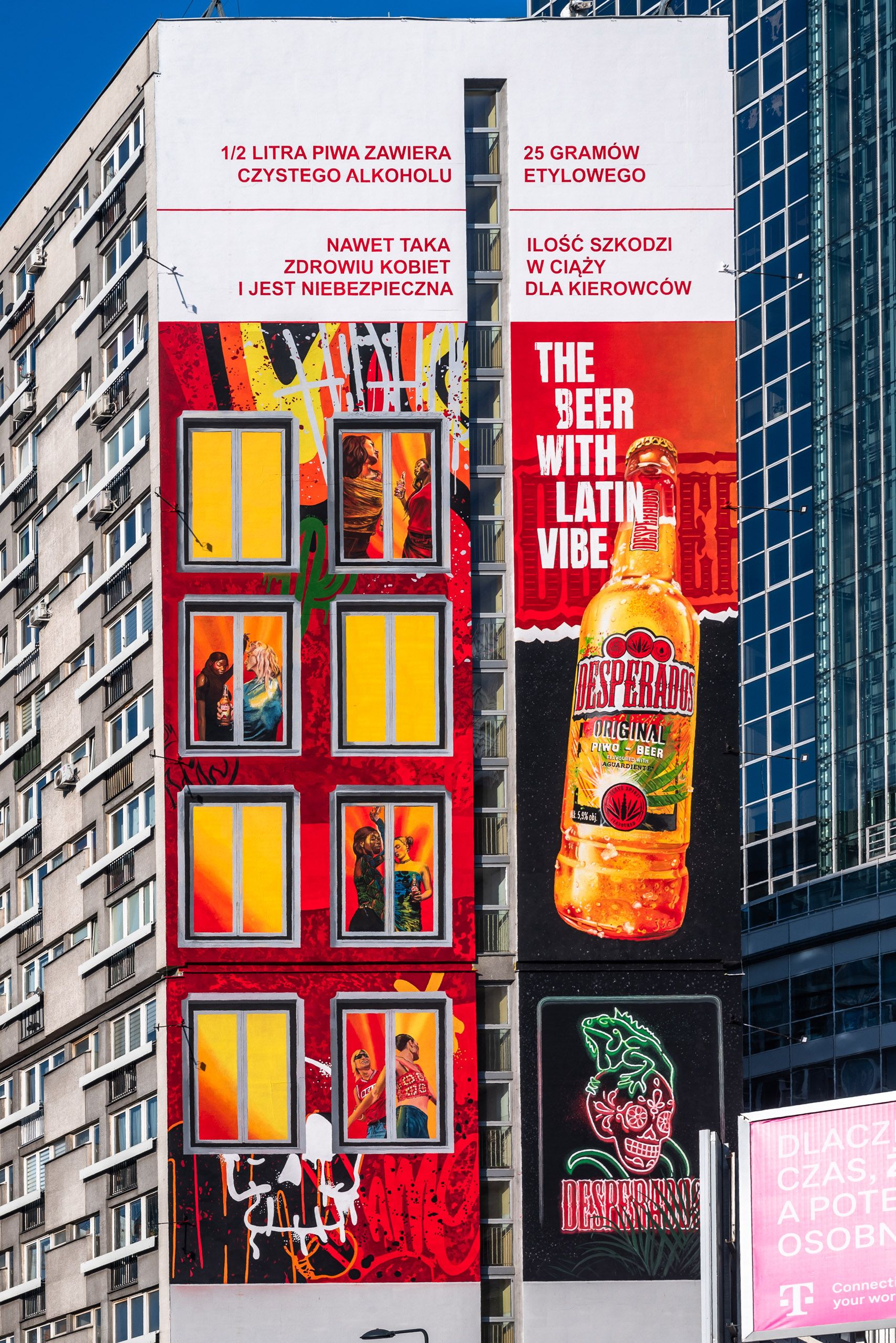 mural reklamowy przedstawiający kampanię dla marki Desperados