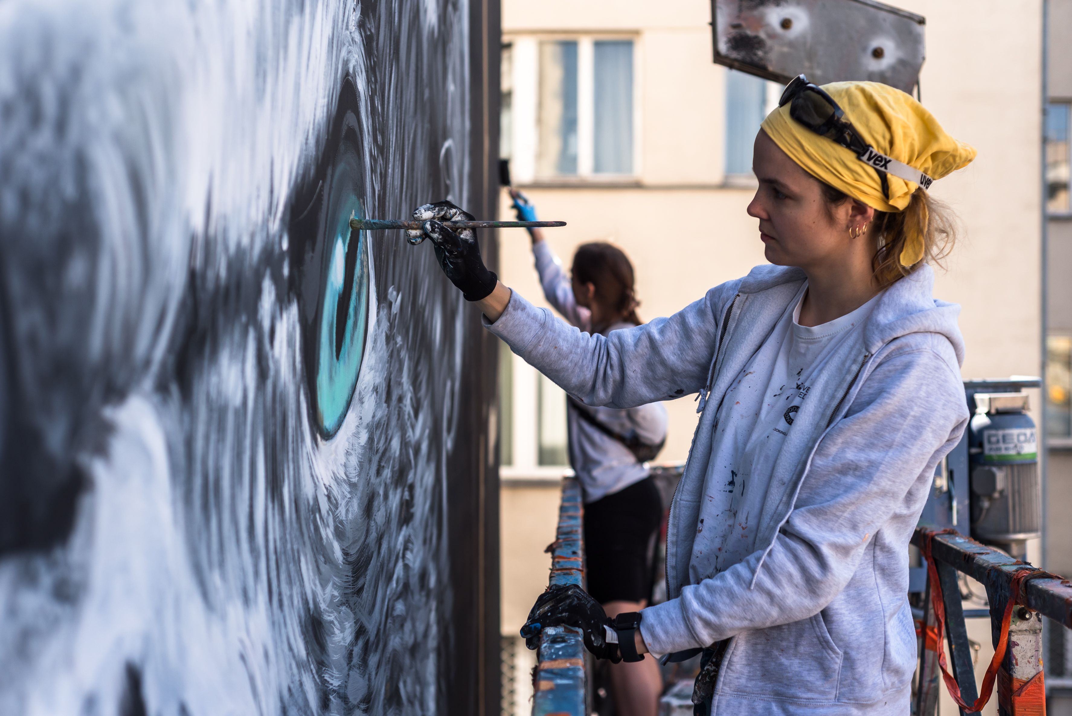 proces powstania motion muralu z grą interaktywną dla marki Sheba