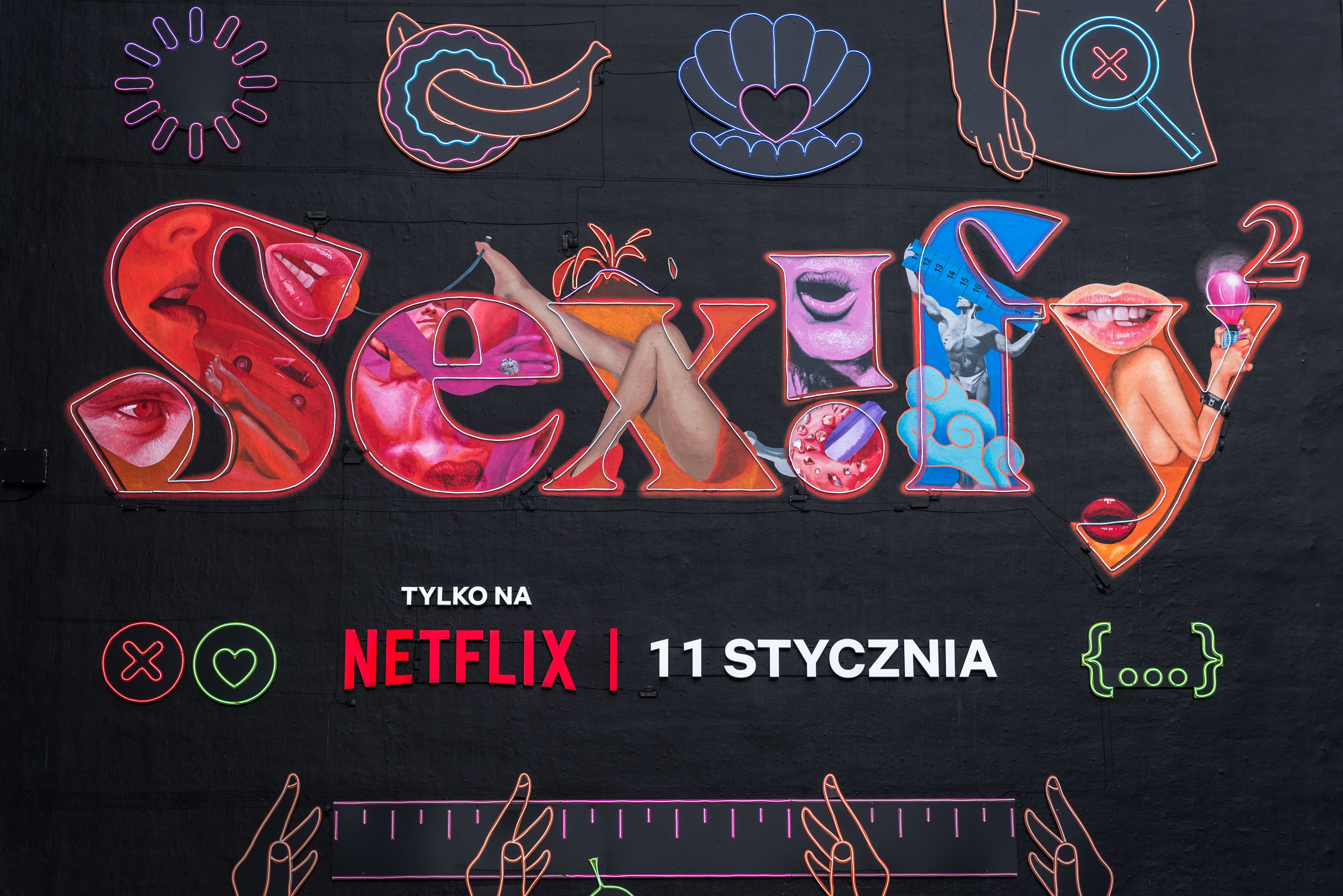 detale muralu Sexify w Warszawie