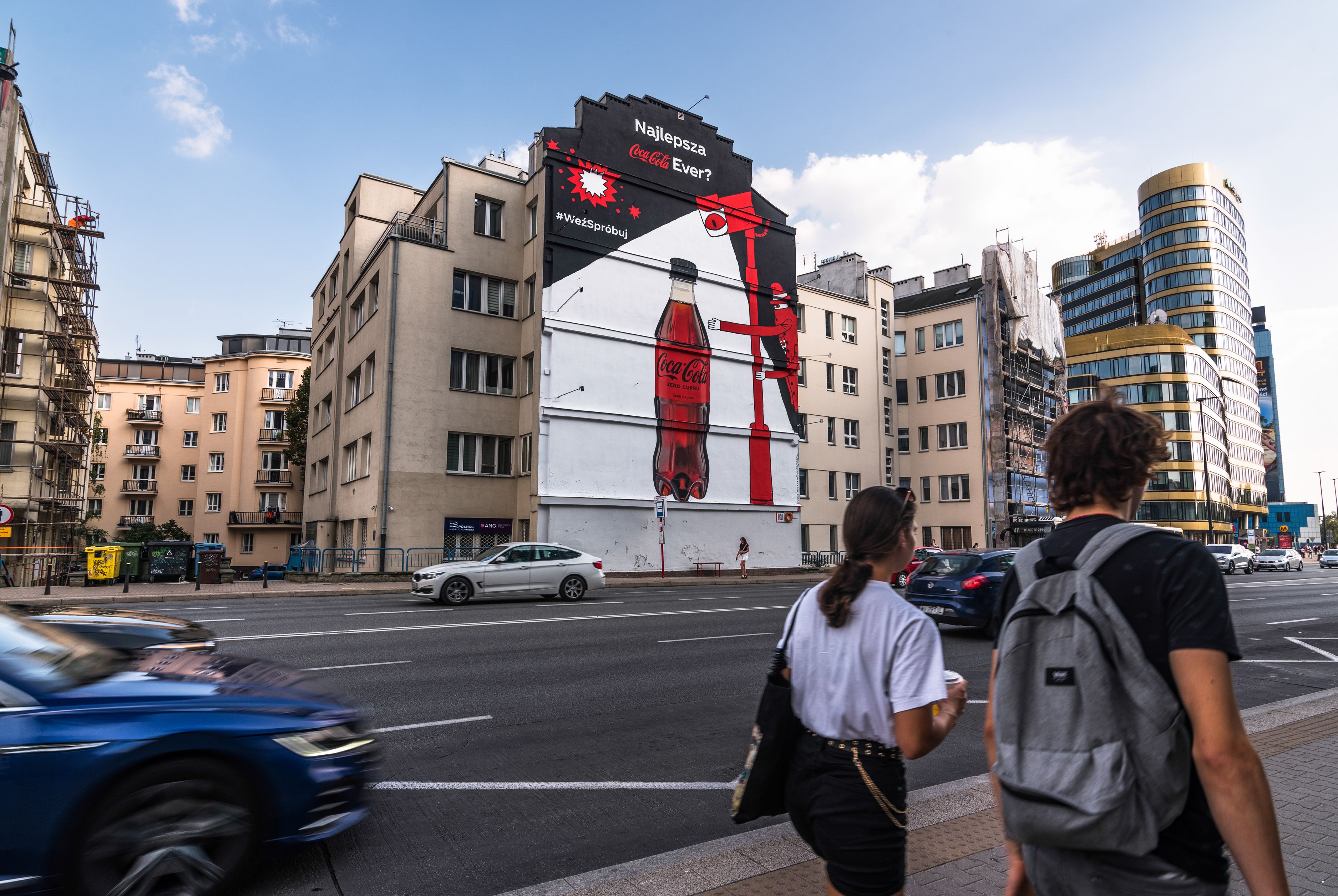 motion mural dla Coca-Cola w odsłonie dziennej