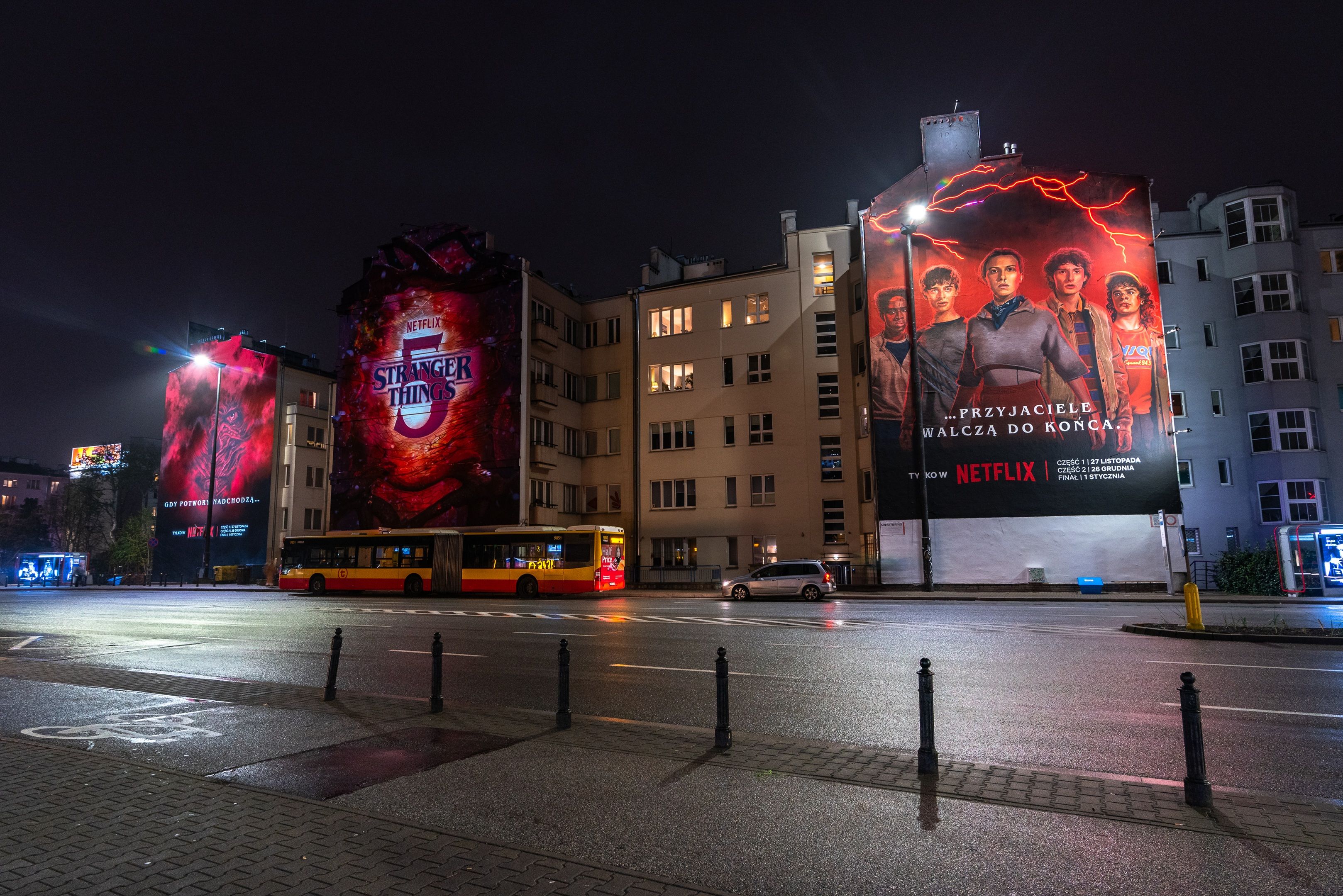 Good Looking namalowało mural w Warszawie przy ulicy Jaworzyńskiej 7/9 dla marki Netflix, Stranger Things 5