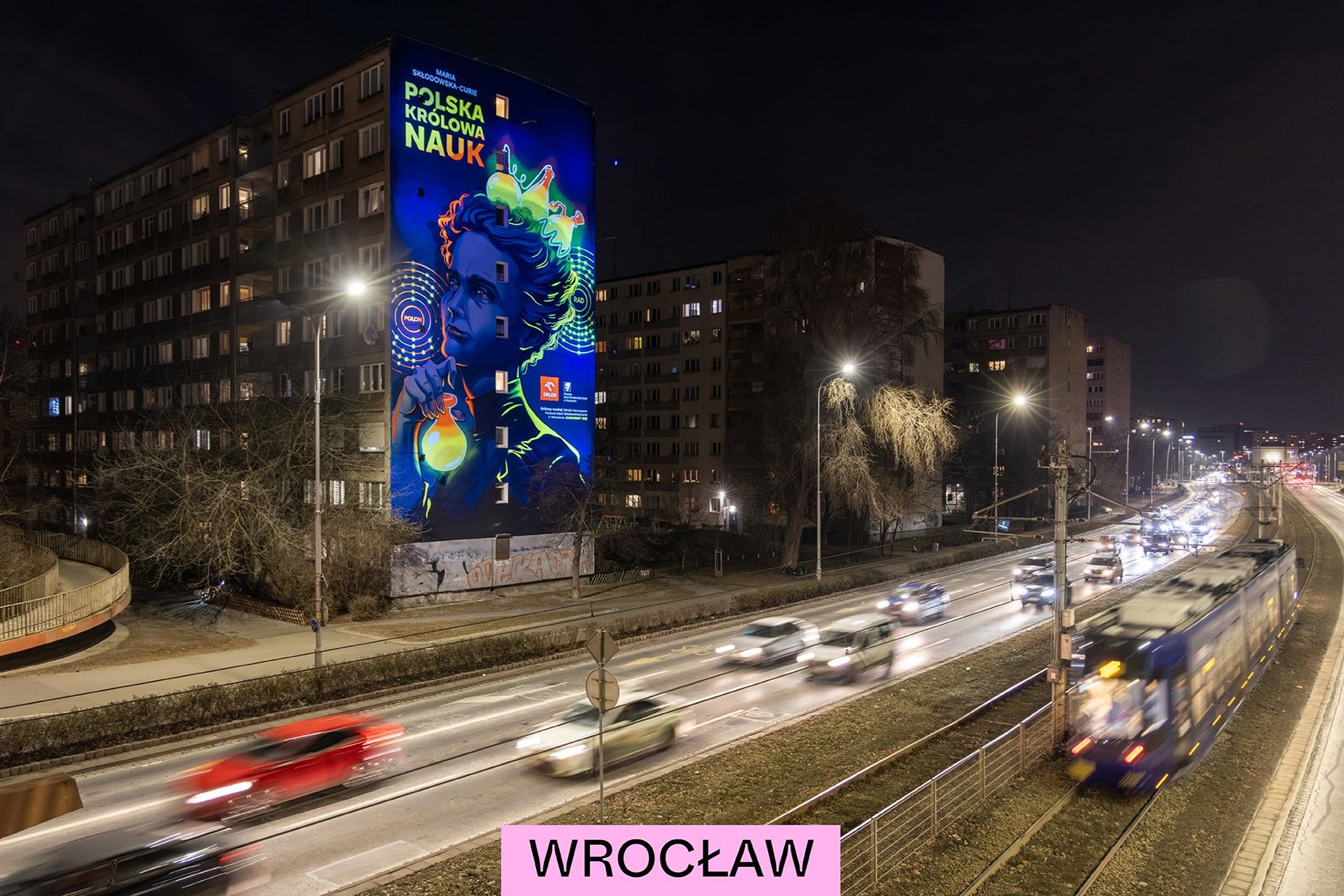 Good Looking namalowało mural Maria Skłodowska-Curie we Wrocławiu