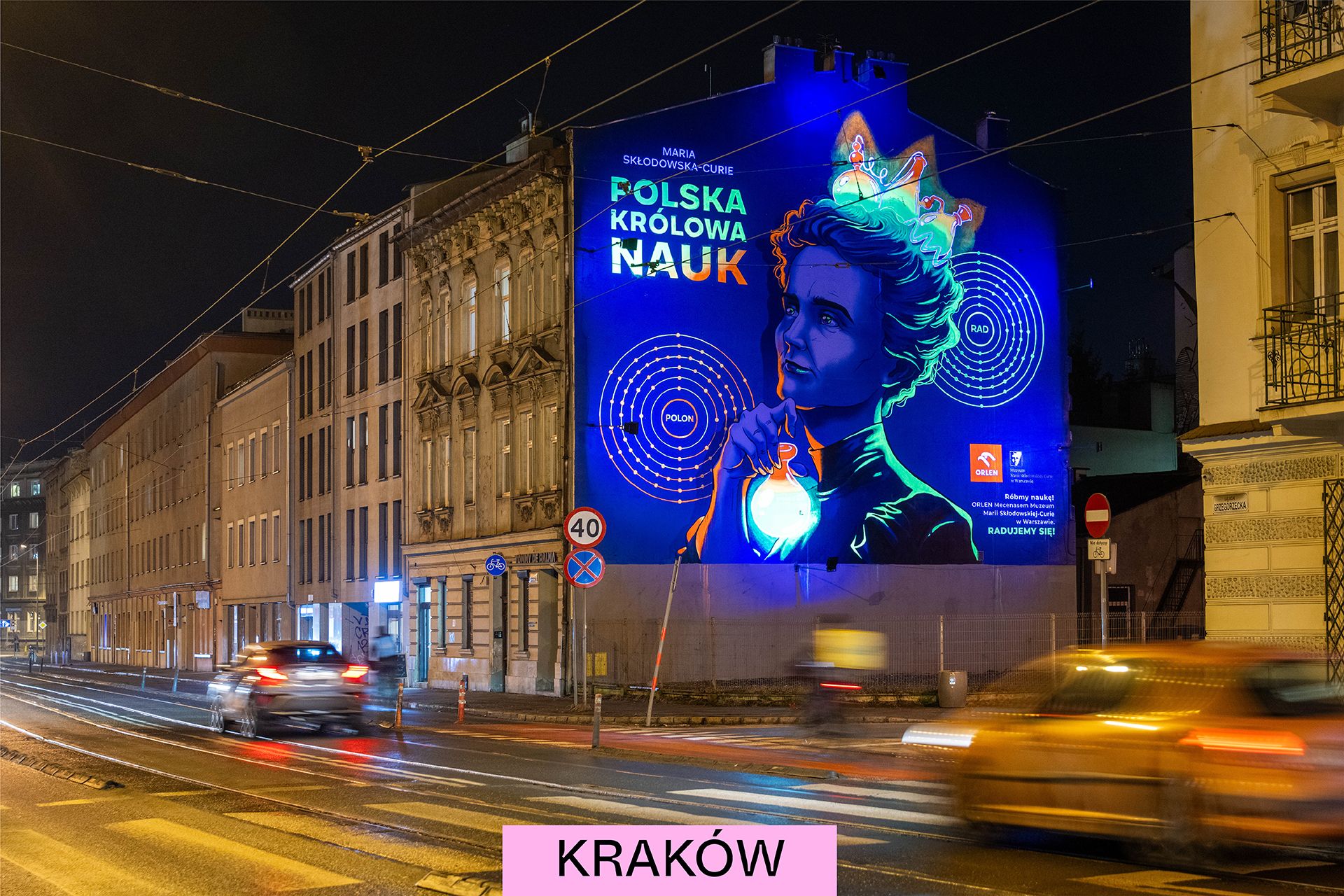 Good Looking namalowało mural Maria Skłodowska-Curie w Krakowie