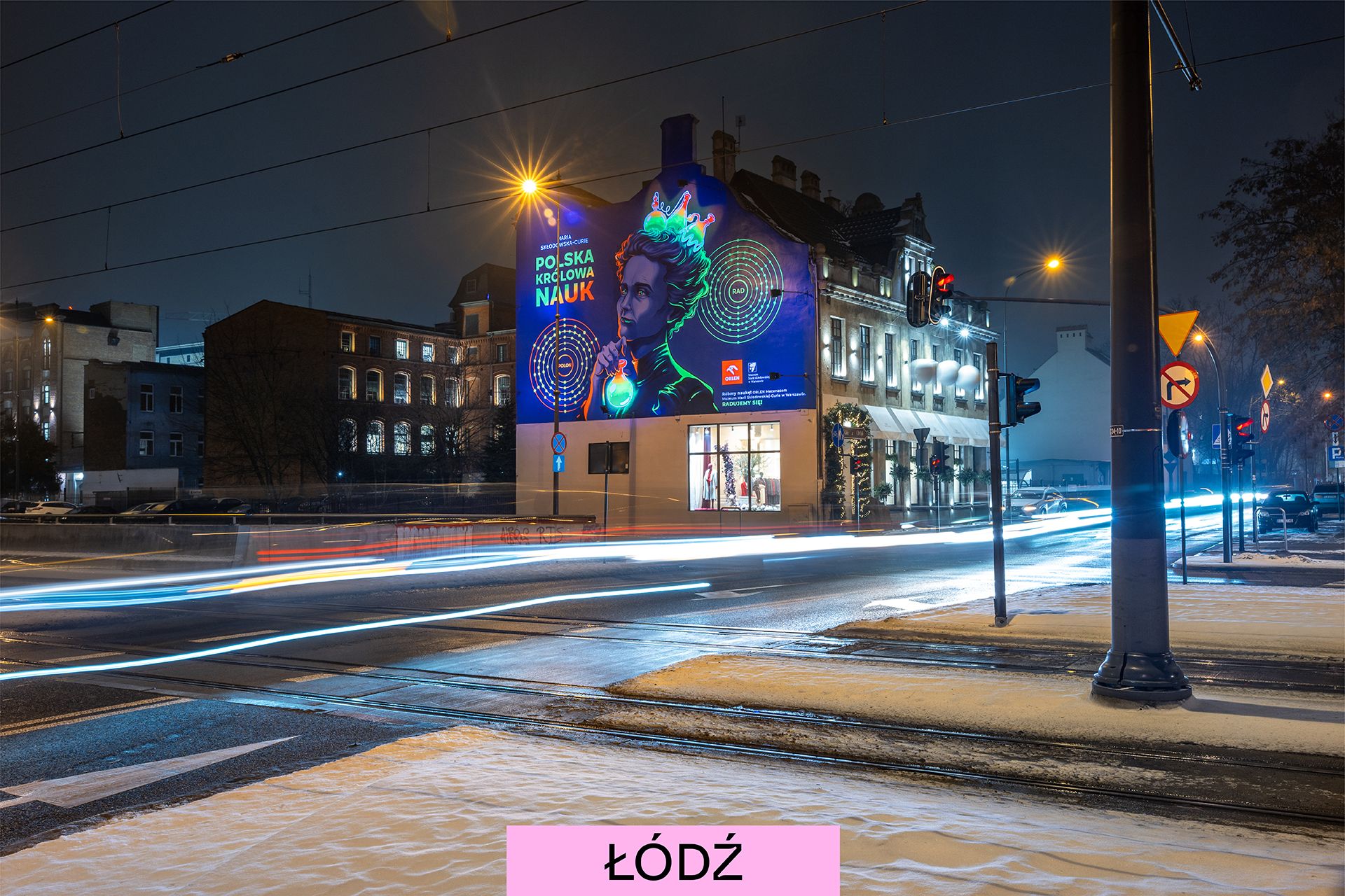 Good Looking namalowało mural Maria Skłodowska-Curie w Łodzi