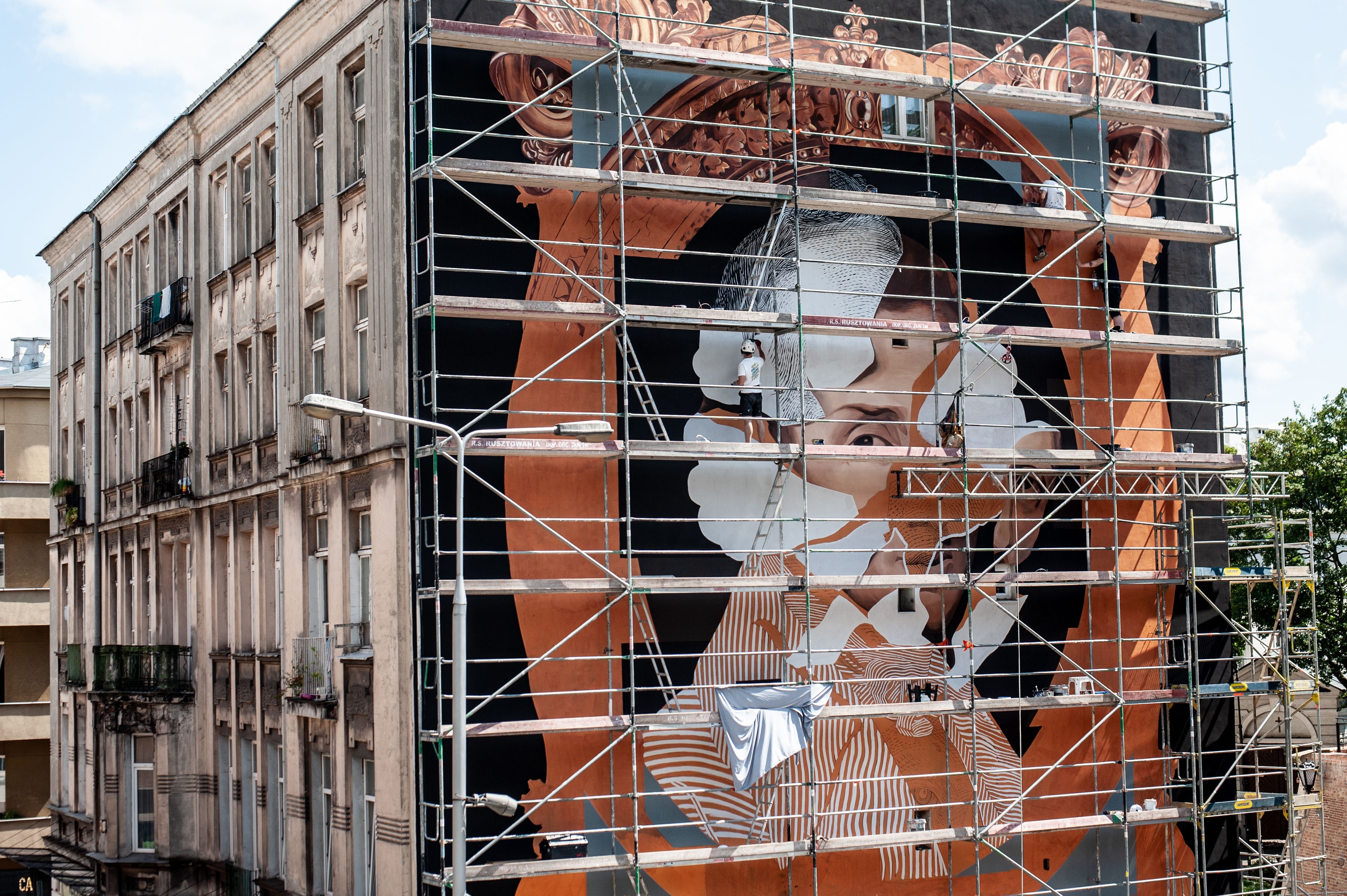 Good Looking namalowało mural na Tamce, na muralu Chopin