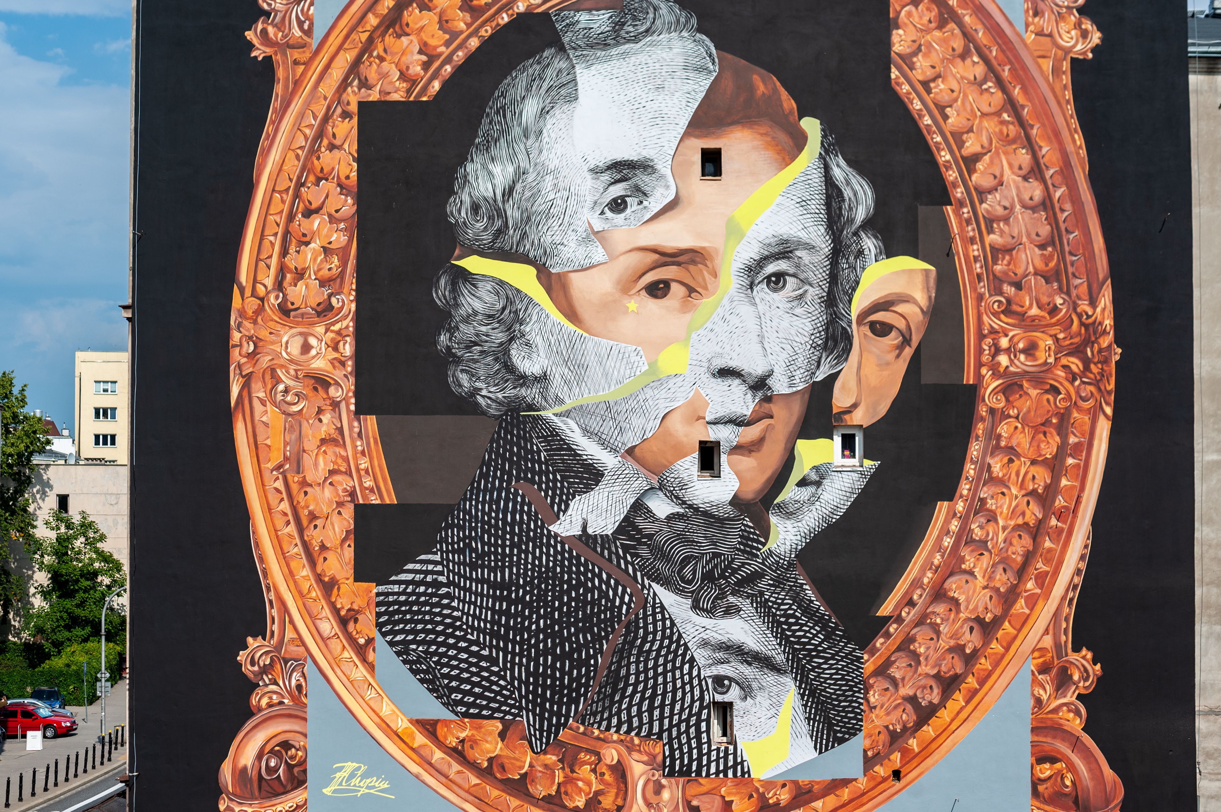 Good Looking namalowało mural na Tamce, na muralu Chopin