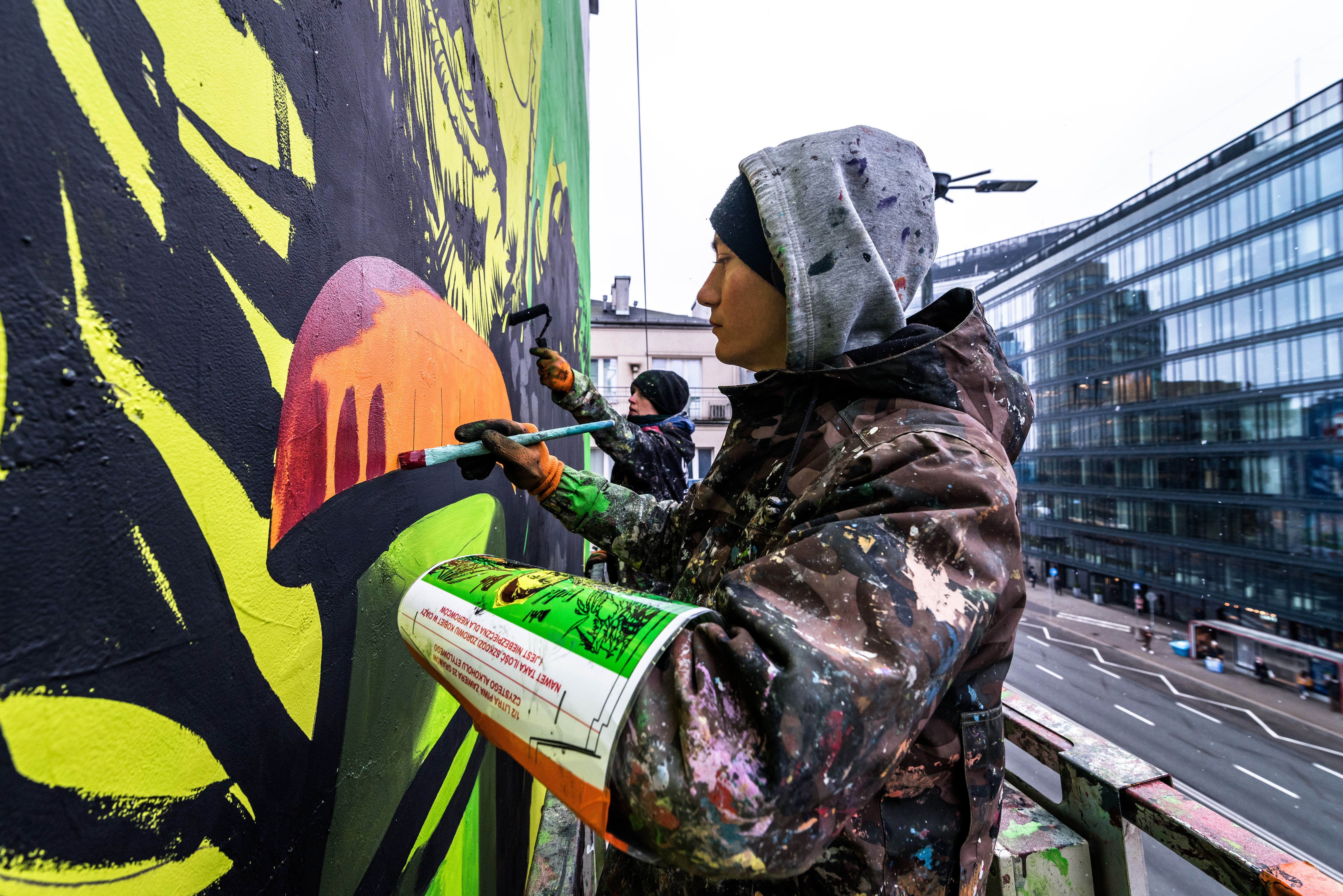 Good Looking namalowało mural dla BUH w Warszawie